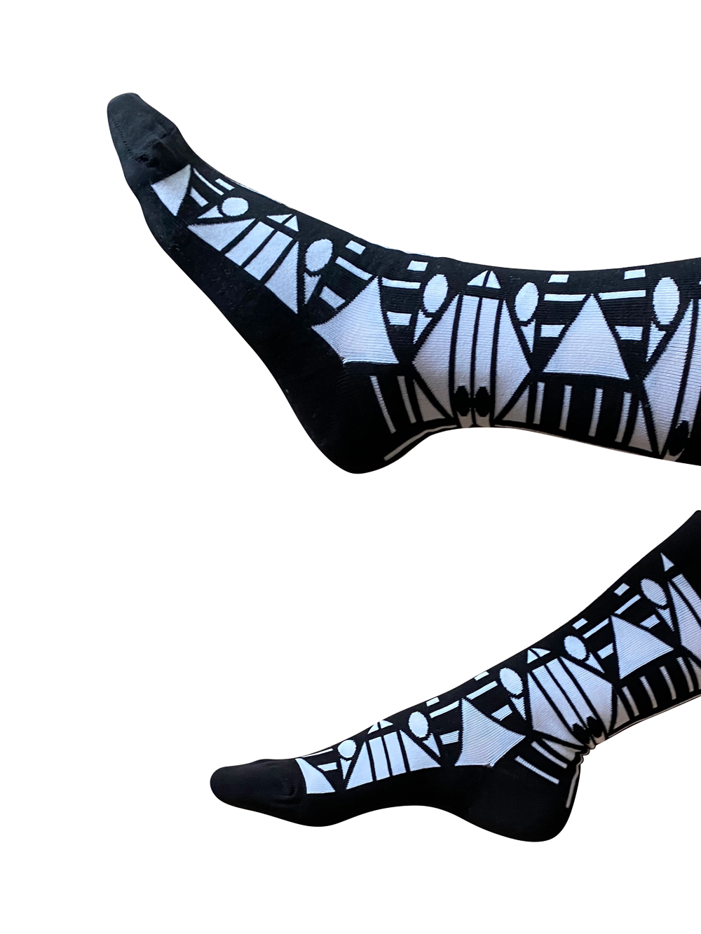 Xhosa - Bamboo Sock - Black White