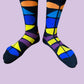 Ma'Ndebele - Chaussette en Bambou - Noir Multicolore