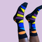 Ma'Ndebele - Chaussette en Bambou - Noir Multicolore