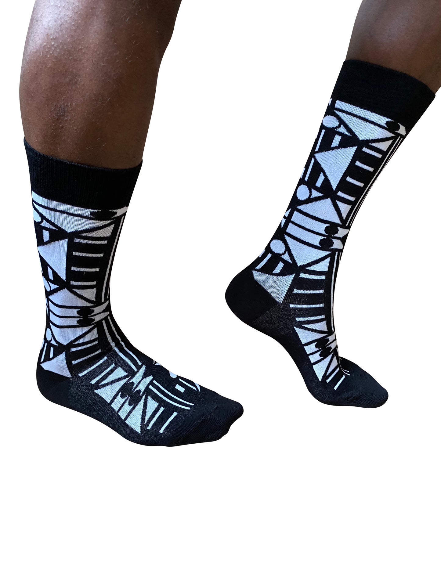 Xhosa - Bamboo Sock - Black White