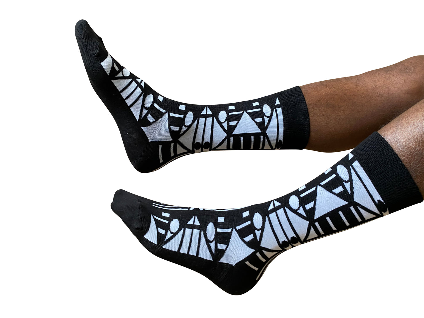 Xhosa - Bamboo Sock - Black White