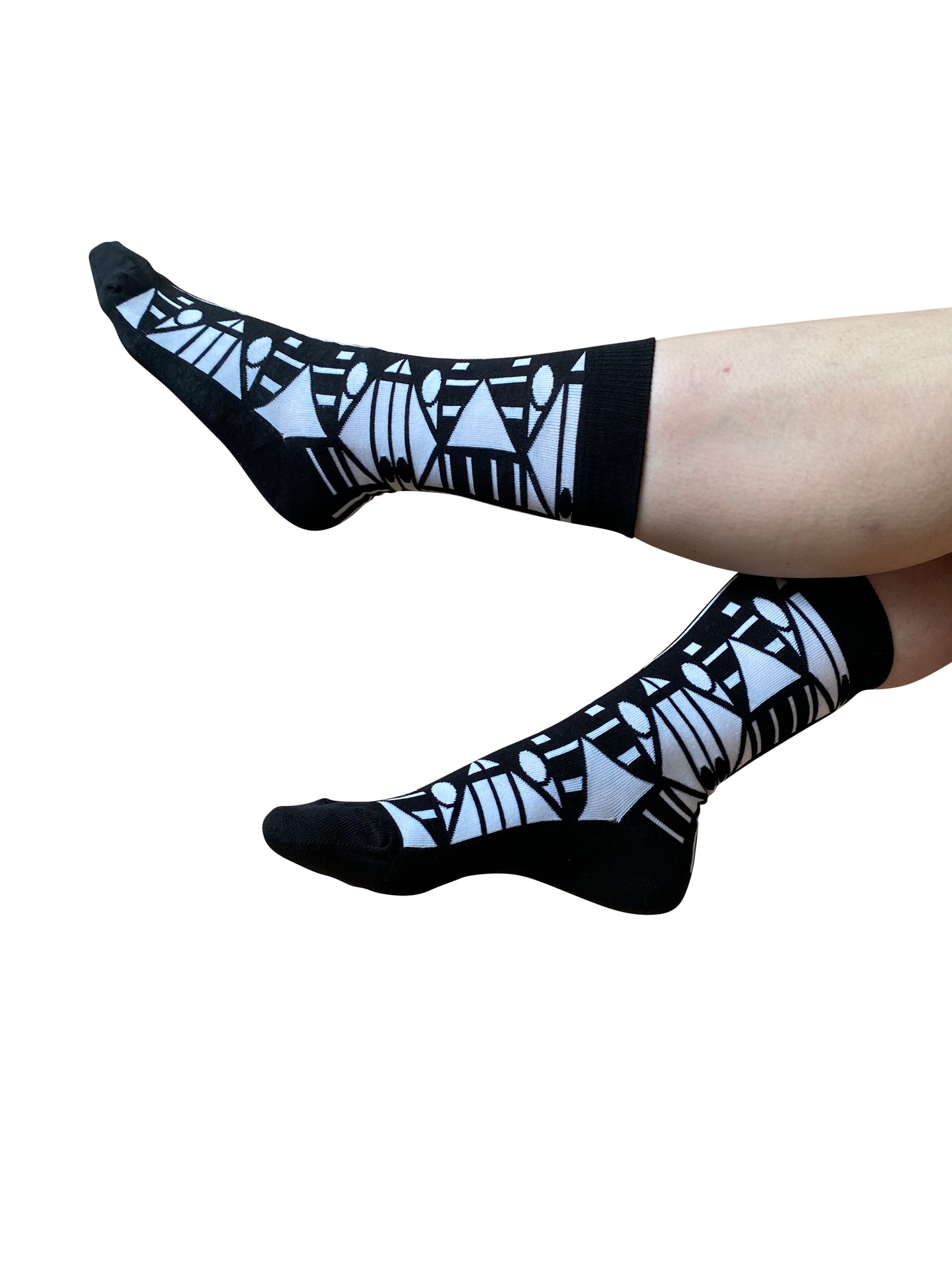 Xhosa - Bamboo Sock - Black White