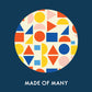 Made of Many – Bambussocke – Blau, mehrfarbig