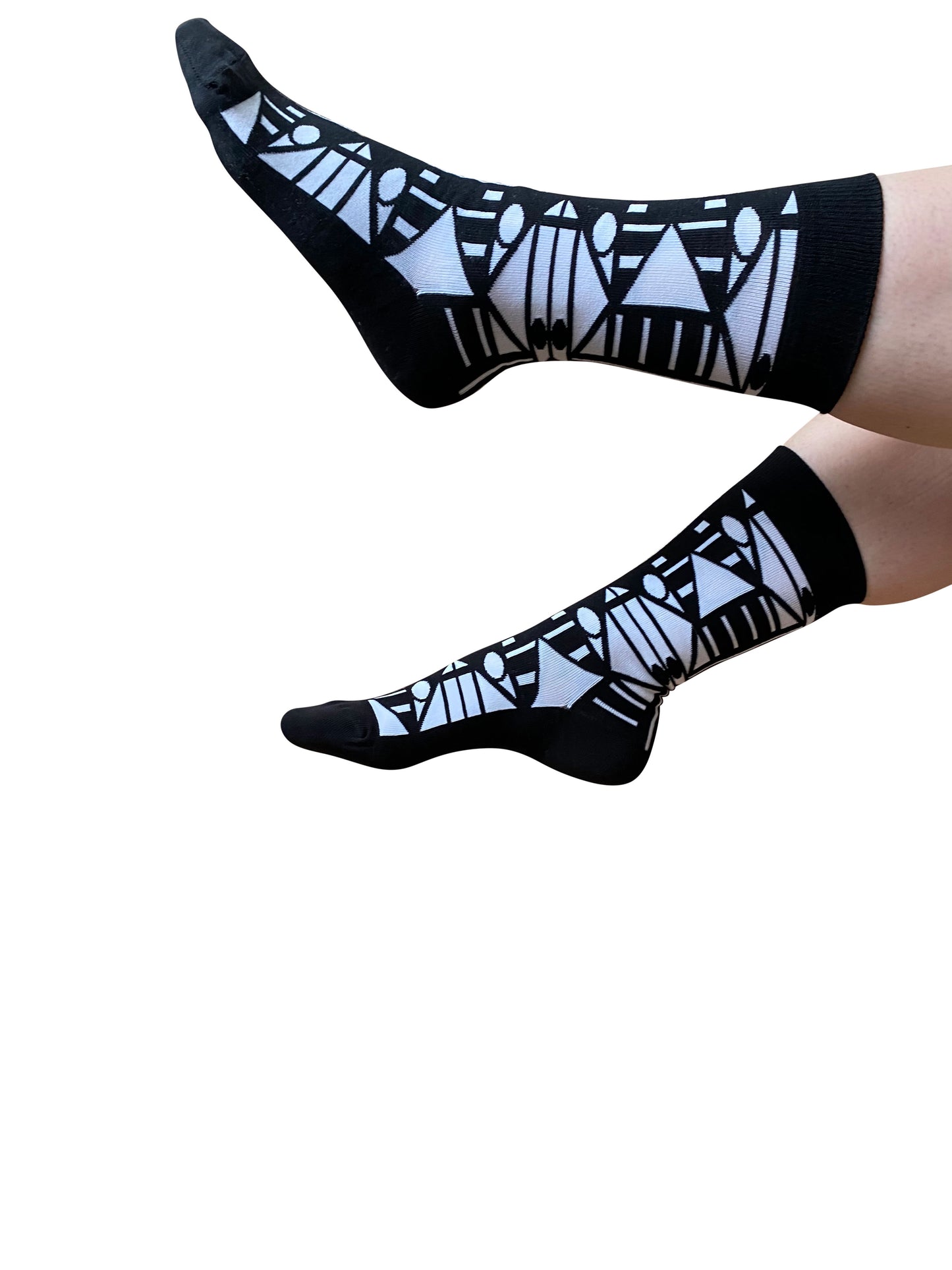 Xhosa - Bamboo Sock - Black White